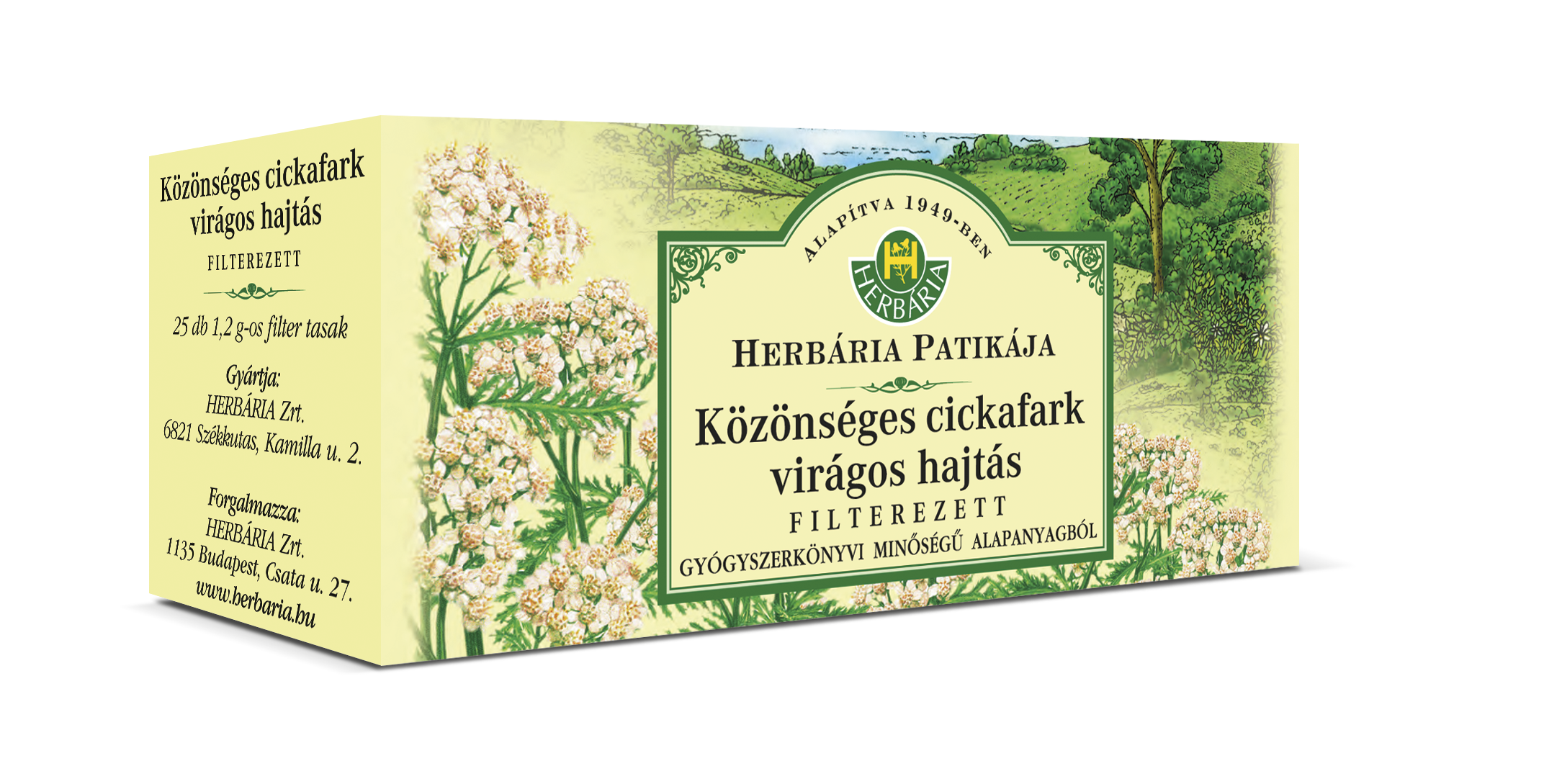 Közönséges cickafark virágos hajtás filterezett 25db x 1,2g